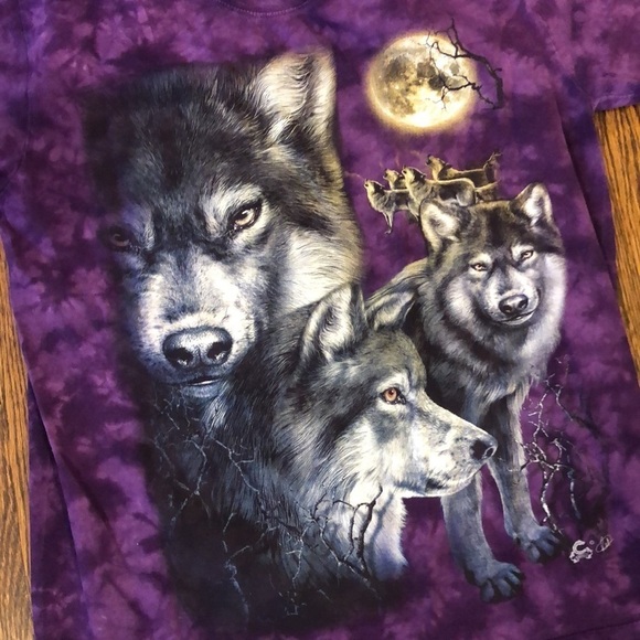 VINTAGE Caballo Wolf Tie Dye T-Shirt - Picture 2 of 7